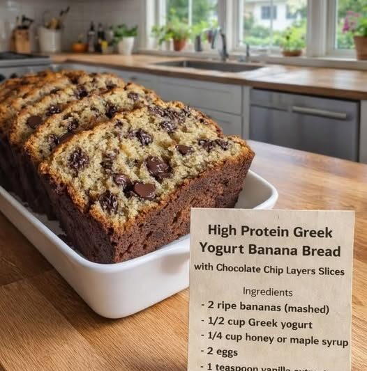 High Protein Greek Yogurt Banana Bread