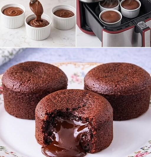 Creamy and Delicious Chocolate Lava Cake in The Air Fryer