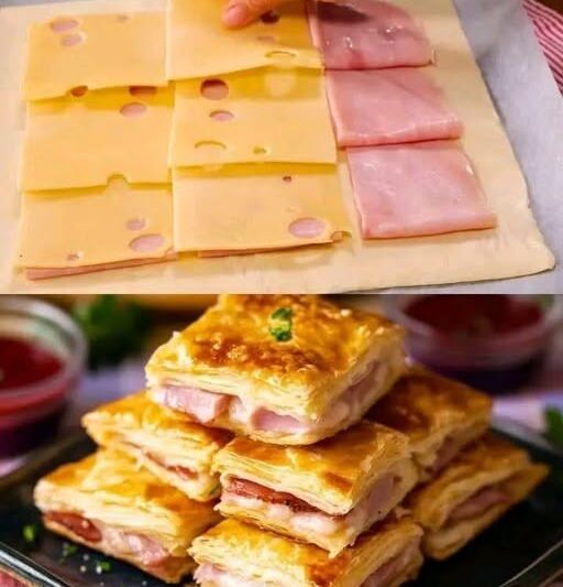 Ham & Cheese Puff Pastry Pockets