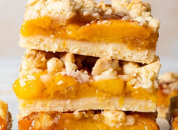 Gluten Free Peach Crumble Bars